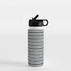 Geometric Minimalist Black Gray Lines Artwork Water Bottle Gallery Image 1