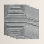 Geometric Minimalist Black Gray Lines Artwork Wrapping Paper Gallery Image 3
