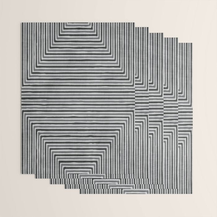 Geometric Minimalist Black Gray Lines Artwork Wrapping Paper Gallery Image 3