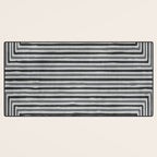 Geometric Minimalist Black Gray Lines Artwork Desk Mat Gallery Image 3