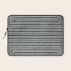 Geometric Minimalist Black Gray Lines Artwork Laptop Sleeve Gallery Image 1