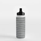 Geometric Minimalist Black Gray Lines Artwork Water Bottle Gallery Image 2