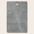 Geometric Minimalist Black Gray Lines Artwork Cutting Board Gallery Image 1