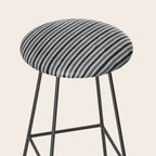 Geometric Minimalist Black Gray Lines Artwork Stool Gallery Image 2