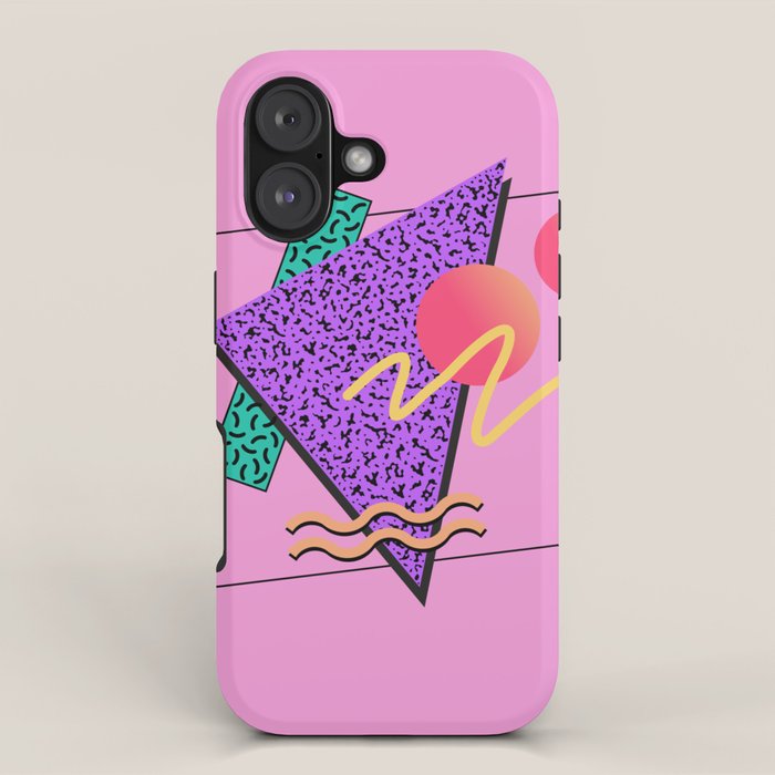 Memphis pattern 124 - 80s / 90s Retro iPhone Case Gallery Image 1