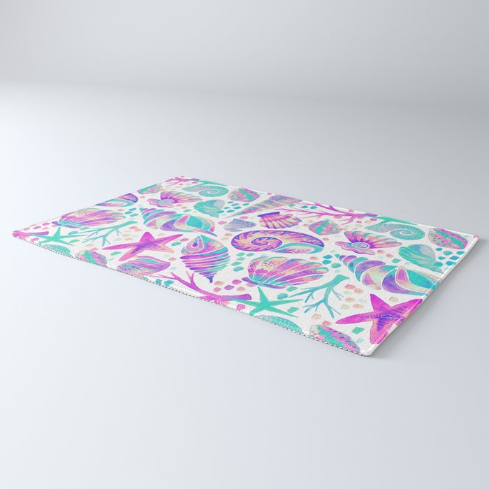 Painted Seashells - Periwinkle & Mint Rug Gallery Image 3