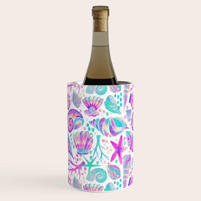 Painted Seashells - Periwinkle & Mint Wine Chiller Gallery Image 2