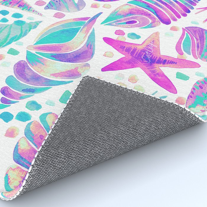 Painted Seashells - Periwinkle & Mint Rug Gallery Image 4