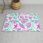 Painted Seashells - Periwinkle & Mint Rug Gallery Image 1