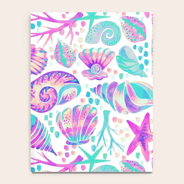Painted Seashells - Periwinkle & Mint Notebook Gallery Image 4