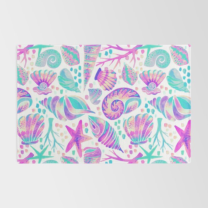 Painted Seashells - Periwinkle & Mint Rug Gallery Image 2