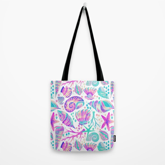 Painted Seashells - Periwinkle & Mint Tote Bag Gallery Image 2