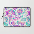 Painted Seashells - Periwinkle & Mint Laptop Sleeve Gallery Image 1