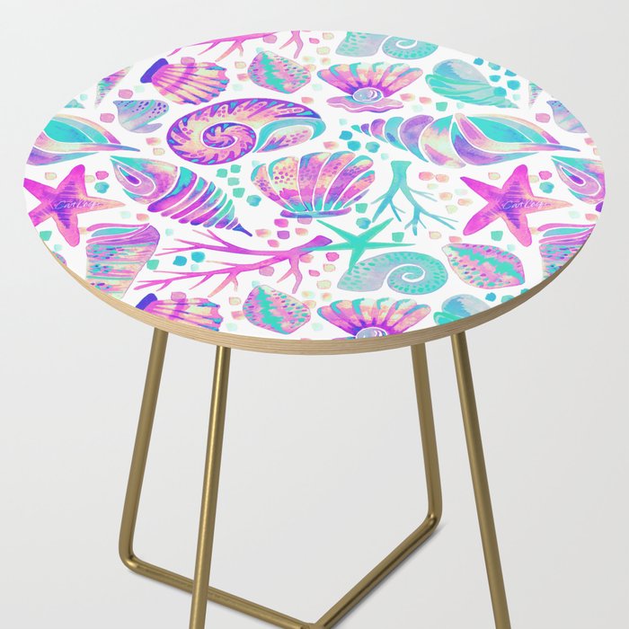 Painted Seashells - Periwinkle & Mint Side Table Gallery Image 2