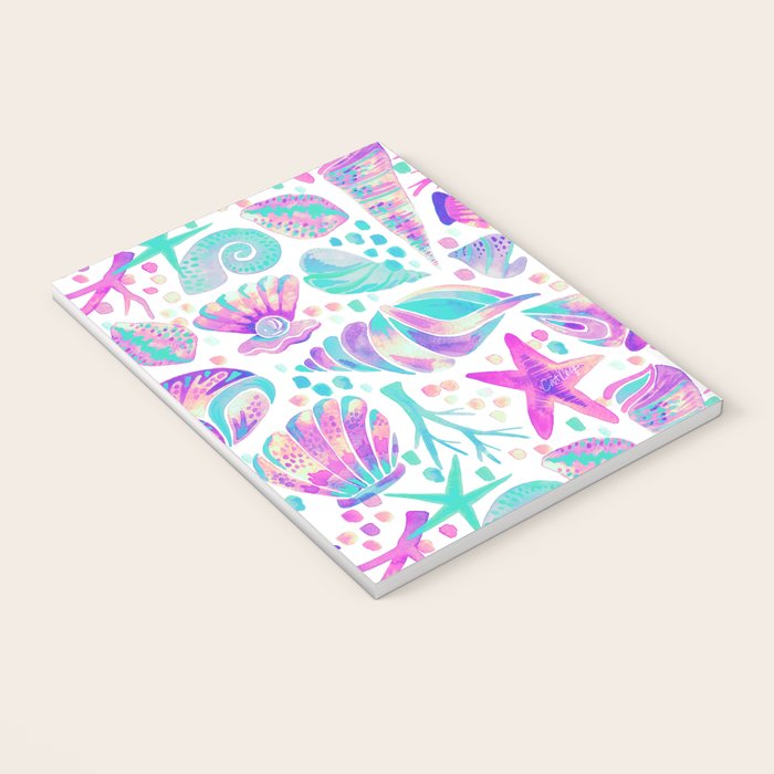 Painted Seashells - Periwinkle & Mint Notebook Gallery Image 3