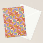 Kaleidoscope Tile Pattern VI Colorful Summer Stationery Card Gallery Image 2
