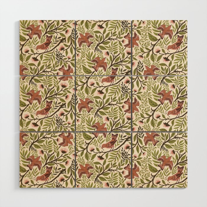 Secret Garden Spring Birds Wood Wall Art Gallery Image 1