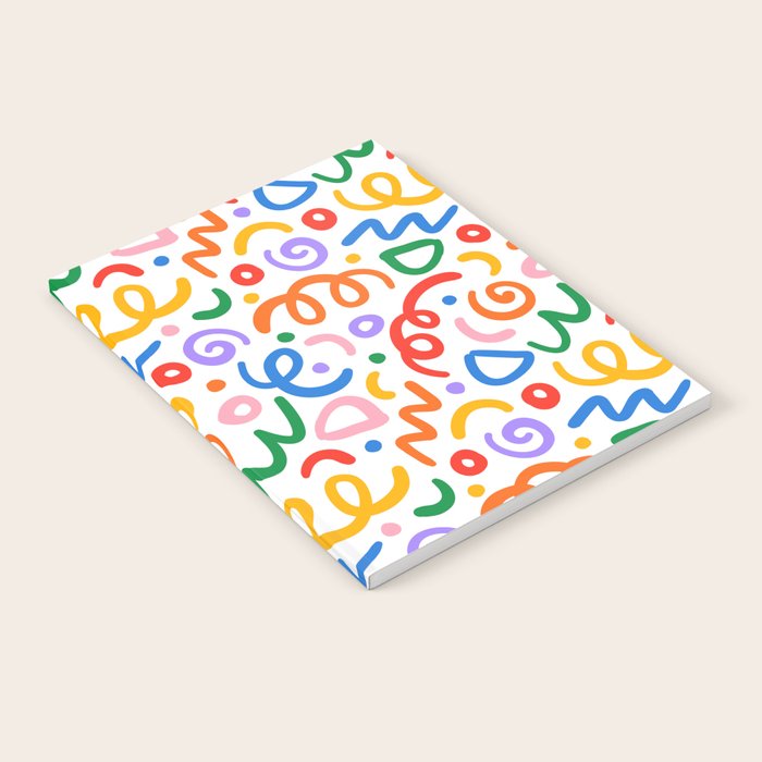 Colorful confetti art doodle pattern Notebook Gallery Image 2
