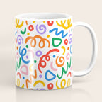 Colorful confetti art doodle pattern Coffee Mug Gallery Image 1