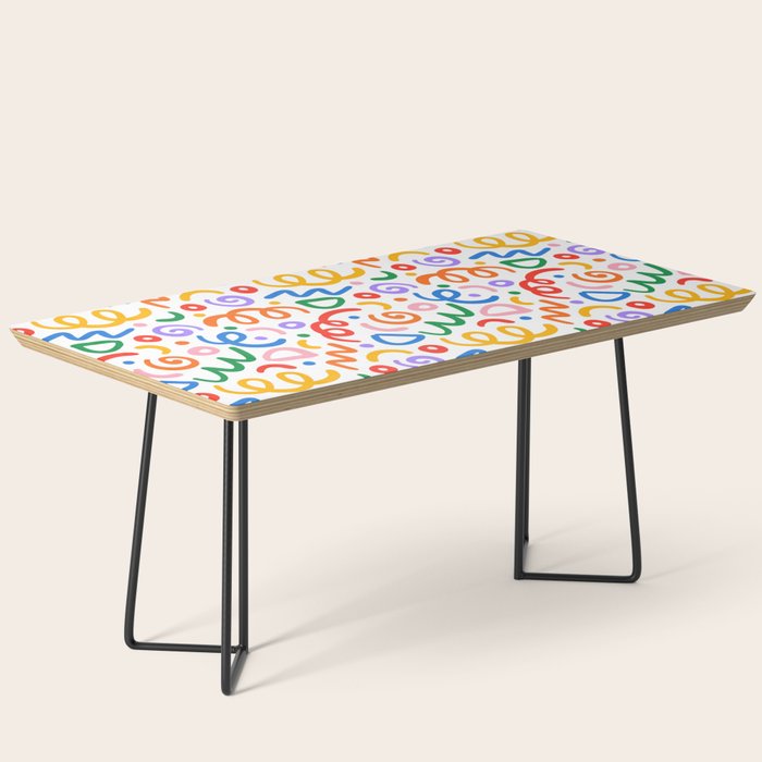 Colorful confetti art doodle pattern Coffee Table Gallery Image 1