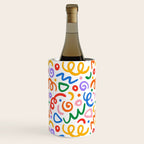 Colorful confetti art doodle pattern Wine Chiller Gallery Image 1