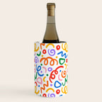 Colorful confetti art doodle pattern Wine Chiller Gallery Image 3