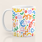 Colorful confetti art doodle pattern Coffee Mug Gallery Image 3