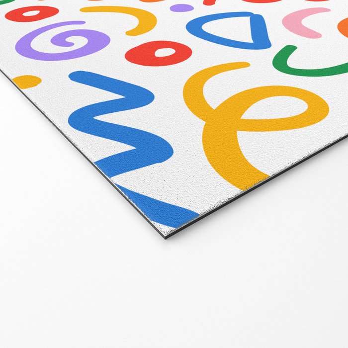 Colorful confetti art doodle pattern Welcome Mat Gallery Image 2