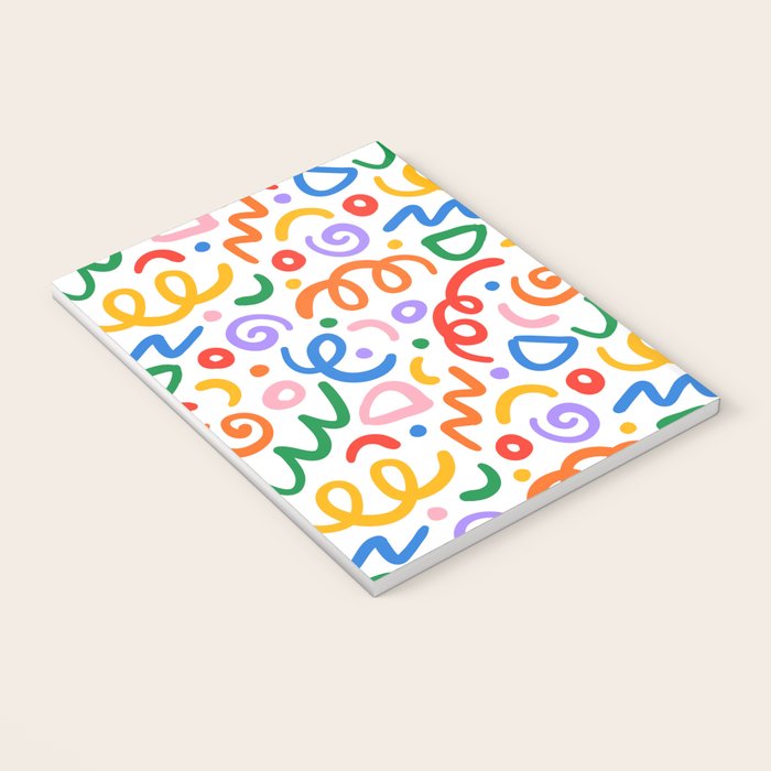 Colorful confetti art doodle pattern Notebook Gallery Image 3