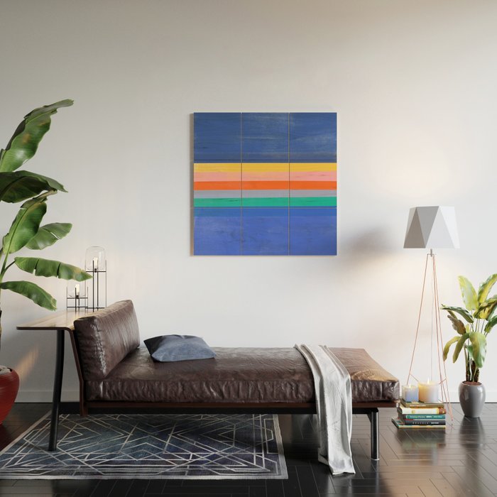 stripe study 37 Wood Wall Art Gallery Image 2