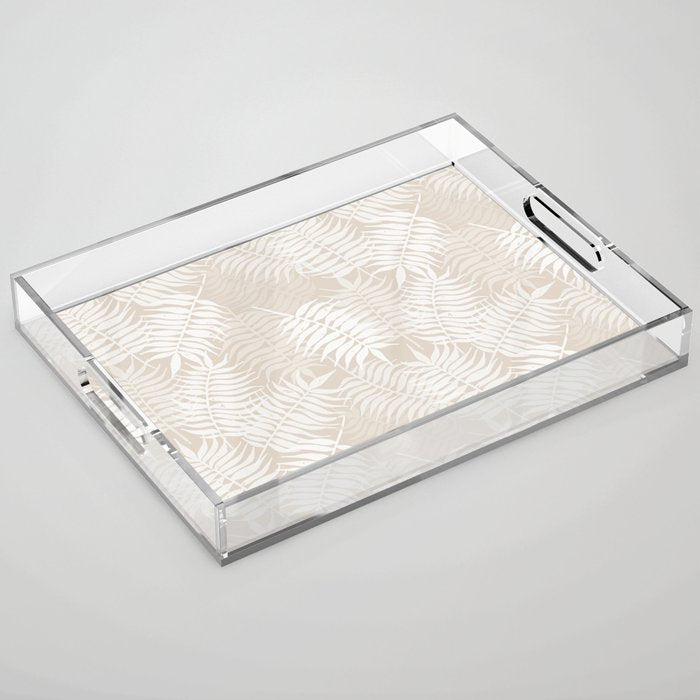 Palm Leaves . Neutral Acrylic Tray Gallery Image 1