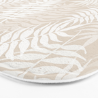 Palm Leaves . Neutral Bath Mat Gallery Image 3