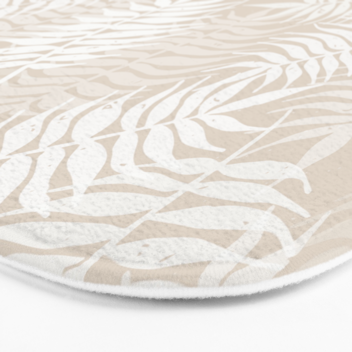Palm Leaves . Neutral Bath Mat Gallery Image 3