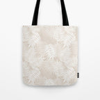 Palm Leaves . Neutral Tote Bag Gallery Image 1
