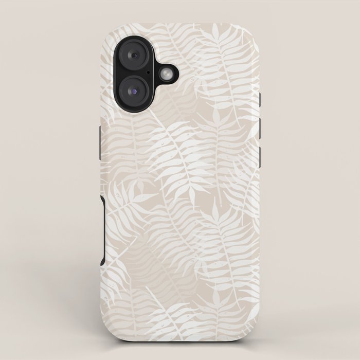 Palm Leaves . Neutral iPhone Case Gallery Image 1