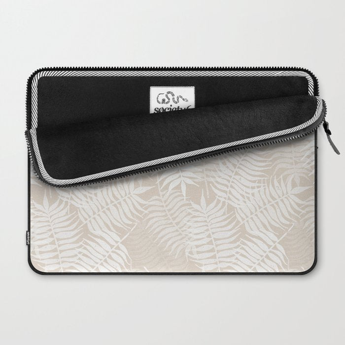 Palm Leaves . Neutral Laptop Sleeve Gallery Image 2