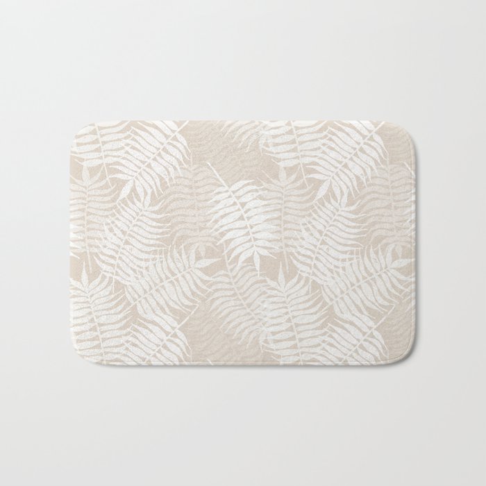 Palm Leaves . Neutral Bath Mat Gallery Image 1
