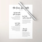 The Four Agreements Script Style Wrapping Paper Gallery Image 1