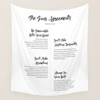 The Four Agreements Script Style Wall Tapestry Gallery Image 4