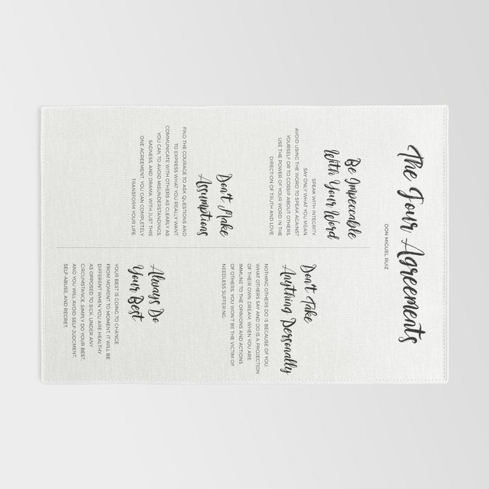 The Four Agreements Script Style Rug Gallery Image 2