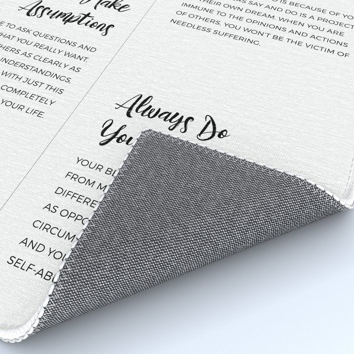 The Four Agreements Script Style Rug Gallery Image 4