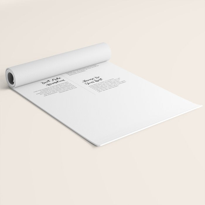 The Four Agreements Script Style Yoga Mat Gallery Image 2