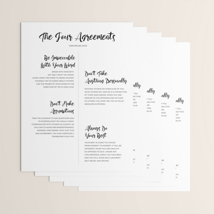 The Four Agreements Script Style Wrapping Paper Gallery Image 3