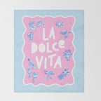 La Dolce Vita Summer Sketches Italian Style Throw Blanket Gallery Image 2