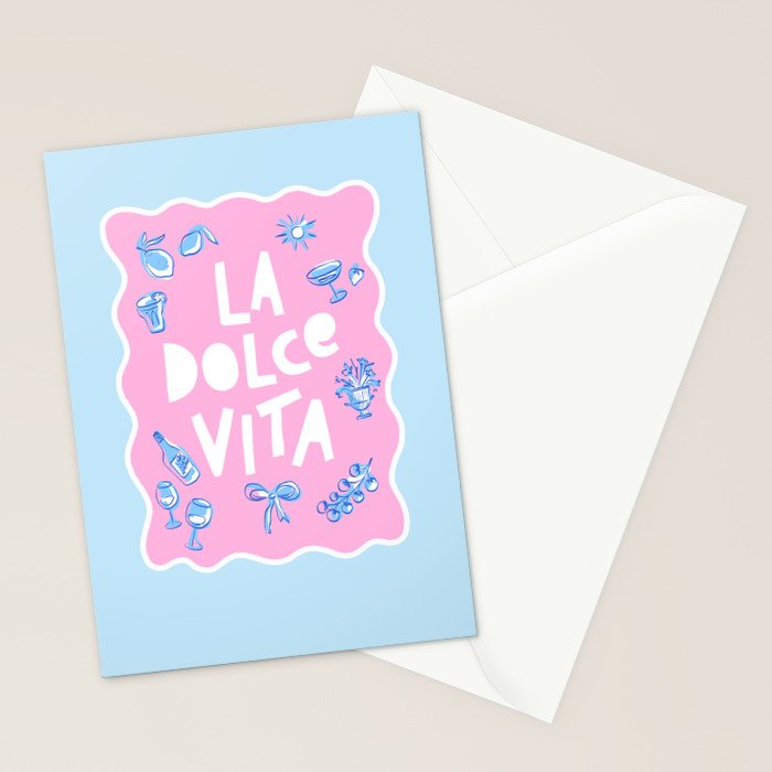 La Dolce Vita Summer Sketches Italian Style Stationery Card Gallery Image 2