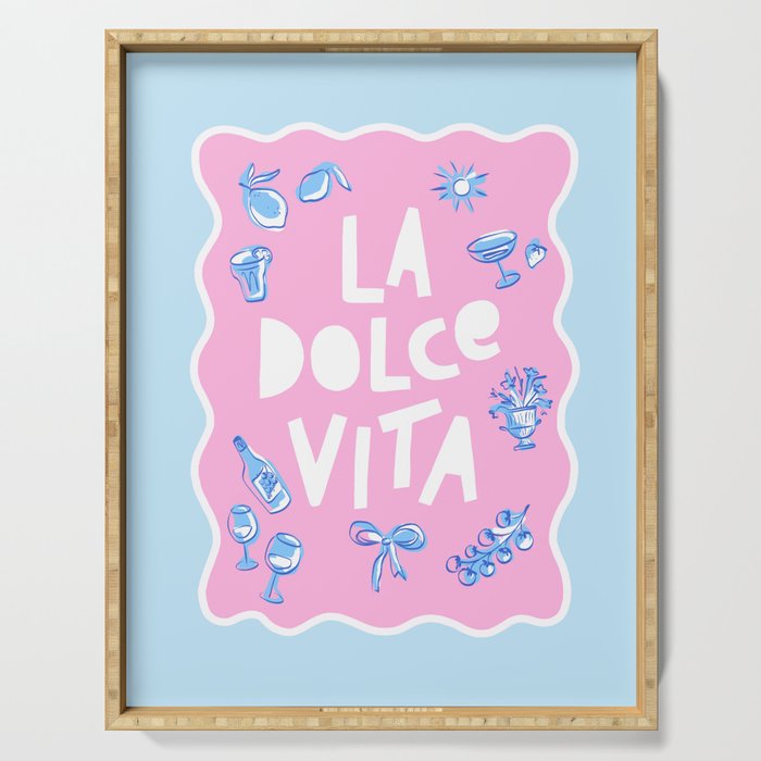 La Dolce Vita Summer Sketches Italian Style Serving Tray Gallery Image 1
