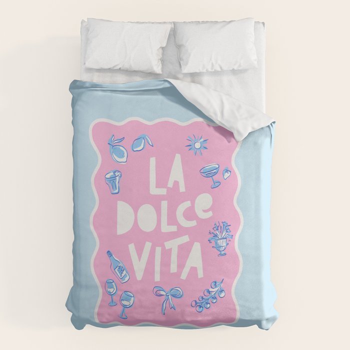 La Dolce Vita Summer Sketches Italian Style Duvet Cover Gallery Image 6