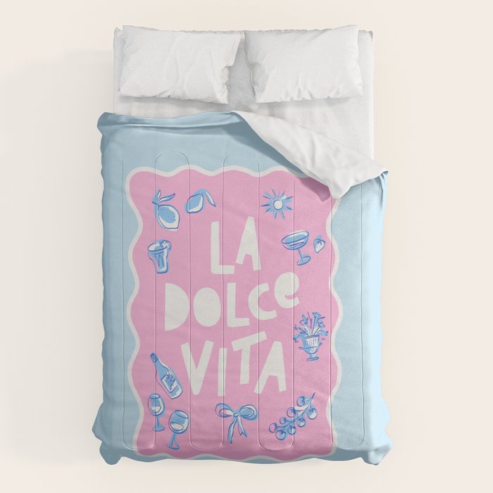 La Dolce Vita Summer Sketches Italian Style Comforter Gallery Image 6