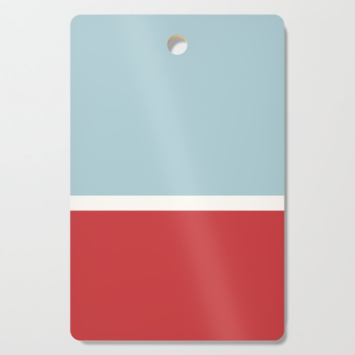 Color Block I Blue Red Cutting Board Gallery Image 1
