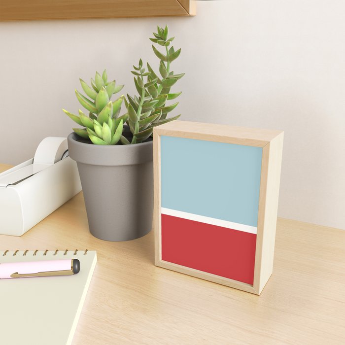 Color Block I Blue Red Mini Art Print Gallery Image 2
